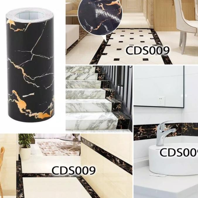 BISA COD Sticker Lantai 10 mtr 45 cm / Wall Border List Lantai