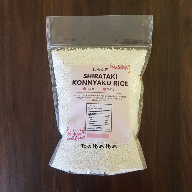 

Shirataki Rice Konnyaku 1 kg / Beras Shiratake 1kg / Nyaw Nyaw