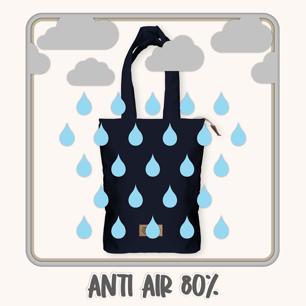 Tote Bag Polyester Water Resistant Navy