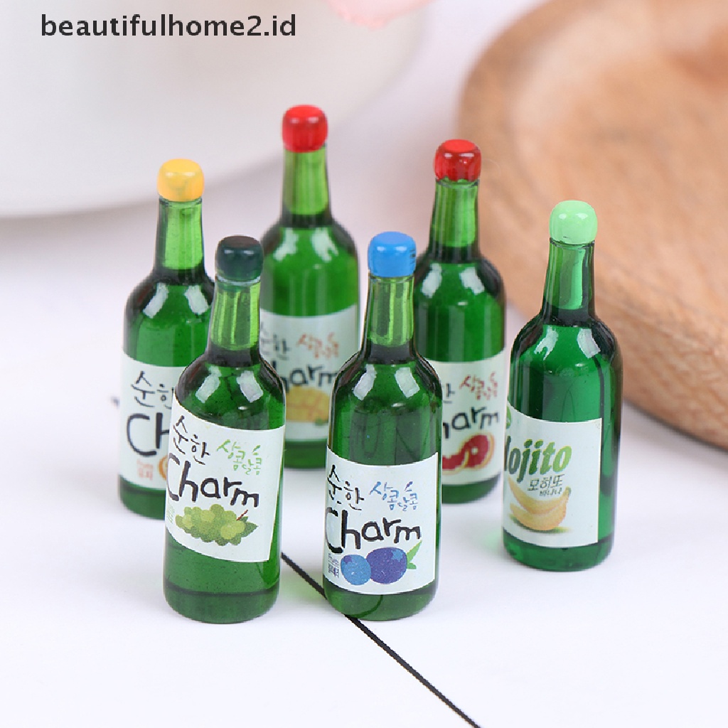 Beautifulhome2. Buku Literatur Dalam Bahasa MandarinId 5pcs Miniatur Botol Jus Buah Skala 1: 12 Untuk Aksesoris Dapur Rumah Boneka