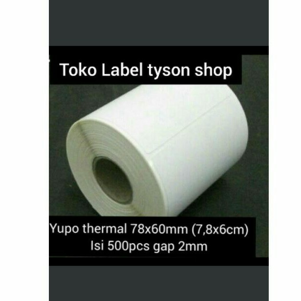 

label barcode yupo thermal 78x60mm 1line 500pcs gap2mm core1