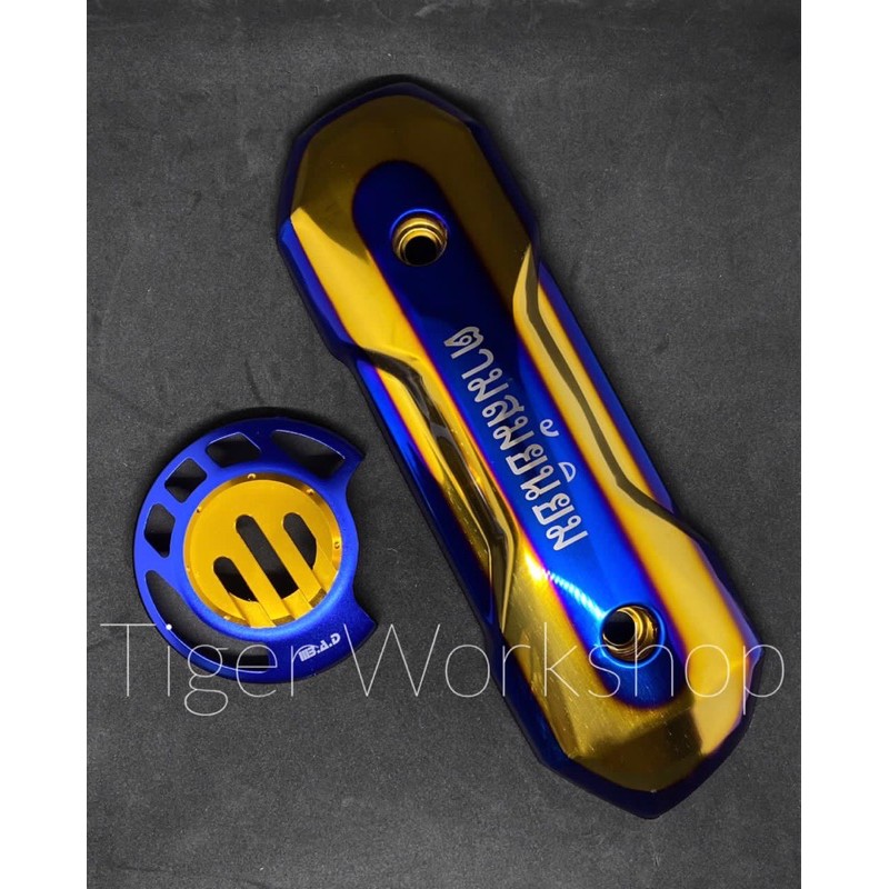 COVER TAMENG KNALPOT ZOOMER THAILAND dn TUTUP KIPAS TWOTONE - ASLI BAKARAN - BIRU
