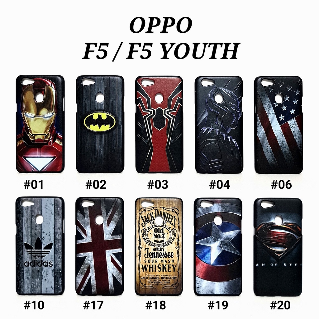 OPPO F1 A35 F1 PLUS F1S A59 F3 A77 F3 PLUS F5 F5 YOUTH F7 F9 F9 PRO F11 F11 PRO FIND X RENO 2F 2Z RENO 3 A91 RENO 4 4G  | MAN HARD CASE Marvel Super Hero