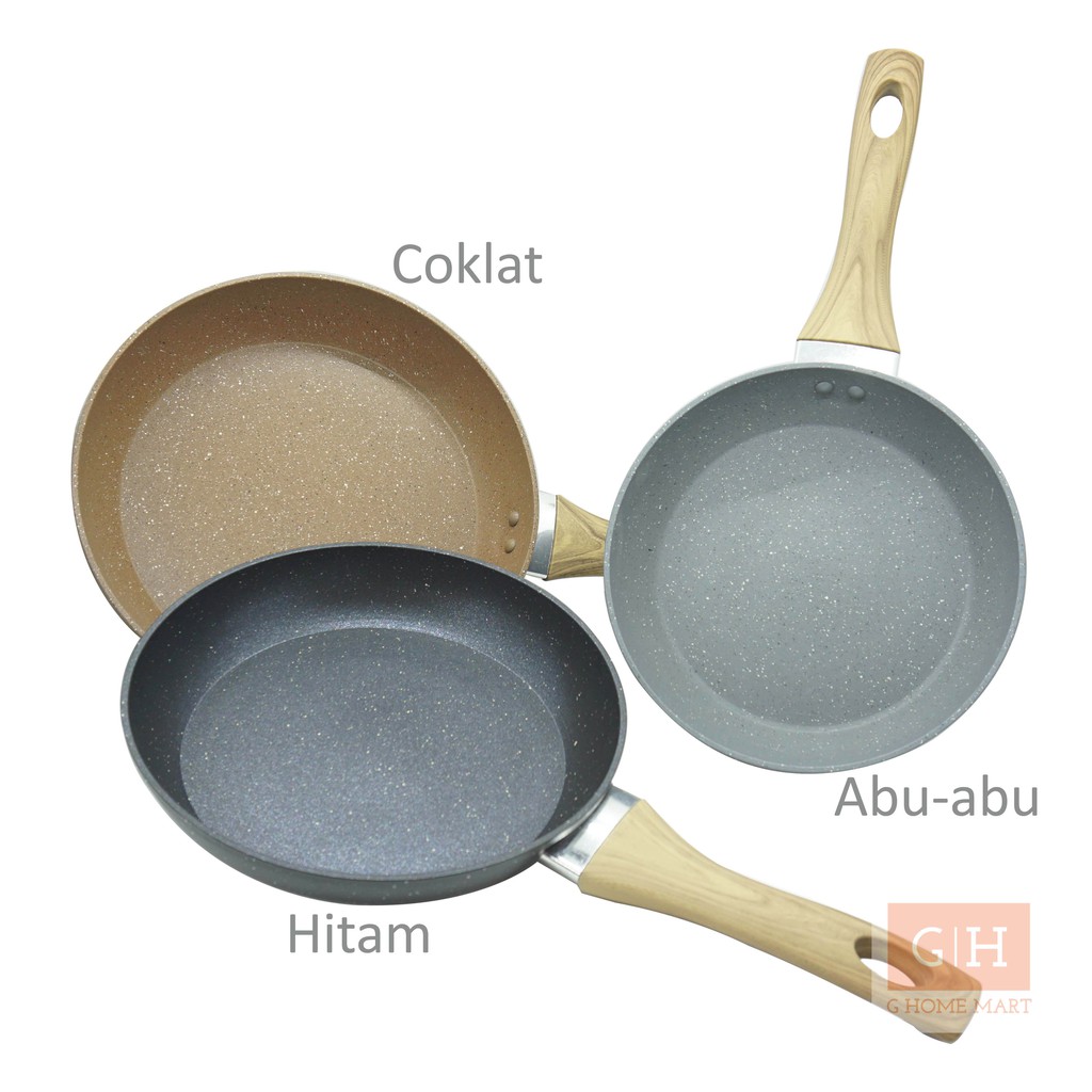 CUCI GUDANG Frypan Motif Marble Anti lengket | Premium Cookware