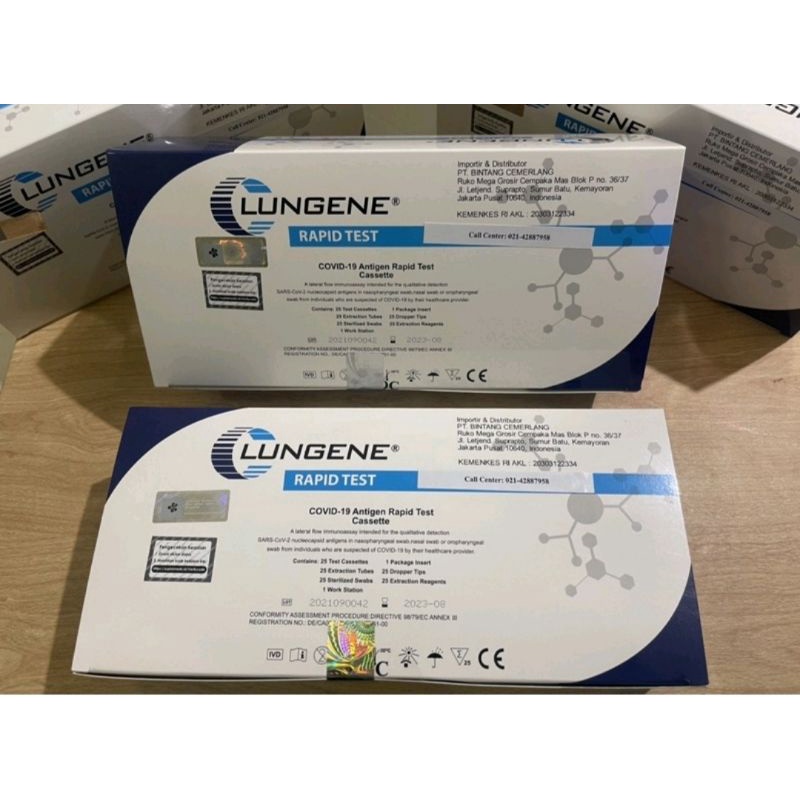 Jual Antigen Clungene Biru/ Lungene Biru Kemenkes Isi 25 pcs Shopee