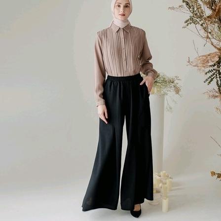 (N-OSU <㊛>) Palazzo Pants Wanita Celana Kulot Palazzo Celana Kulot Wanita Celana Palazzo Wanita||ber