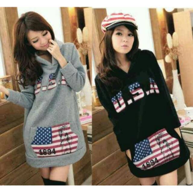 Long Jacket dress usa flag 1884