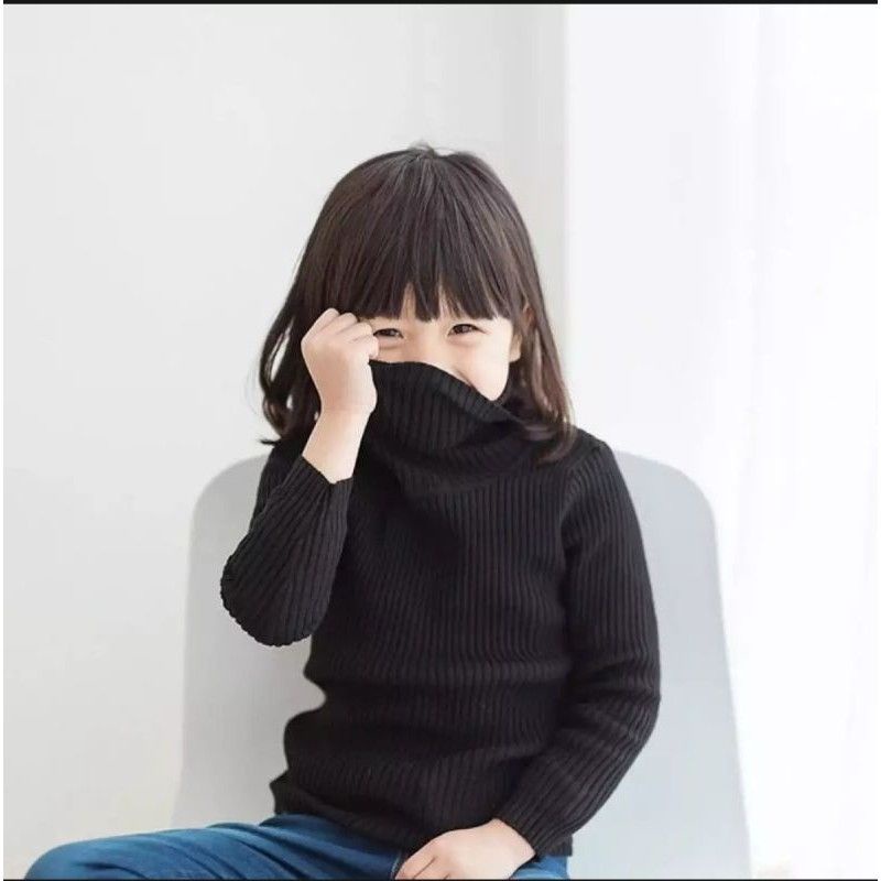 SN - Sweater Turtleneck Rajut Anak 4-7 tahun