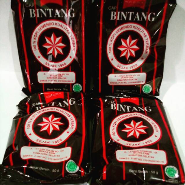 

Kopi Bubuk Murni Cap Bintang Asli Semendo Lahat Sumsel Kemasan 50 gr