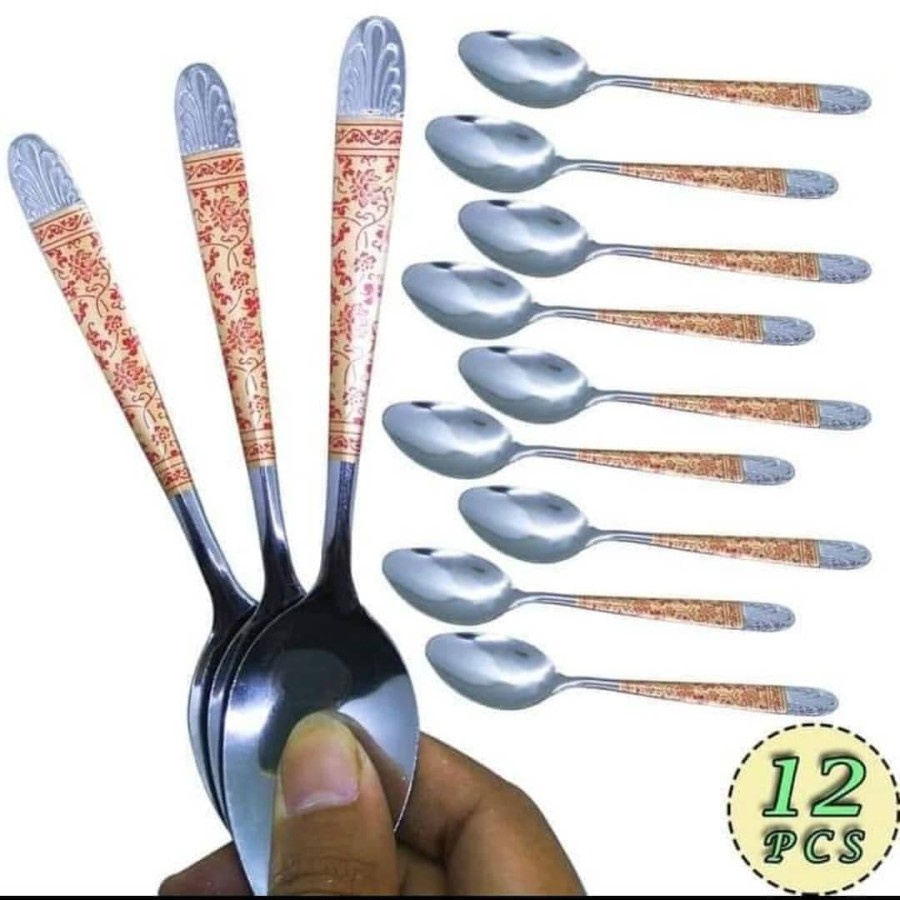 Sendok BATIK Stainless Steell 12 pcs Bahan Tebal