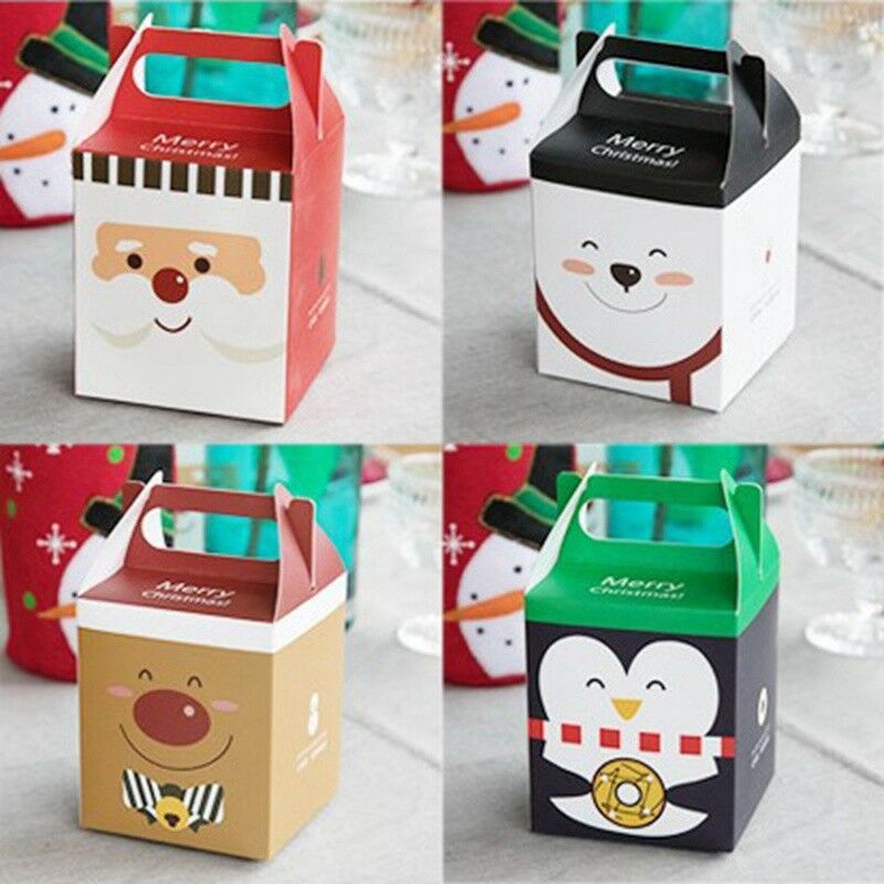 Kotak Kemasan Permen / Snack Portable Motif Santa Claus Untuk Dekorasi Natal