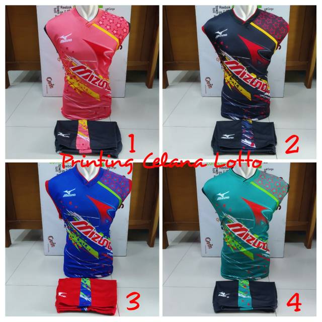 BAJU SETELAN OLAHRAGA SINGLET VOLLEY MIZUNO PRINTING 10