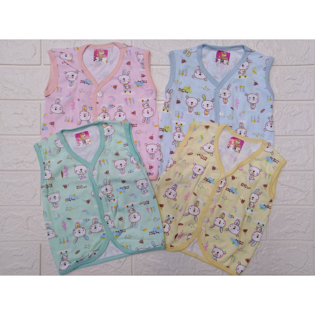 Baju Bayi Atasan Y-LIN Kancing Depan Warna Fullprint Motif SNI Newborn Sd 6 Bln