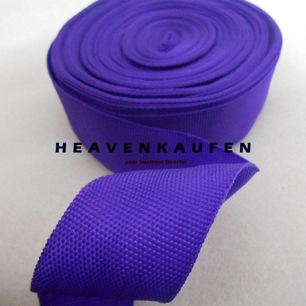 Bisban Pelipit / Webbing PCR Warna Ungu Lebar 3,8 cm Harga Per Rol