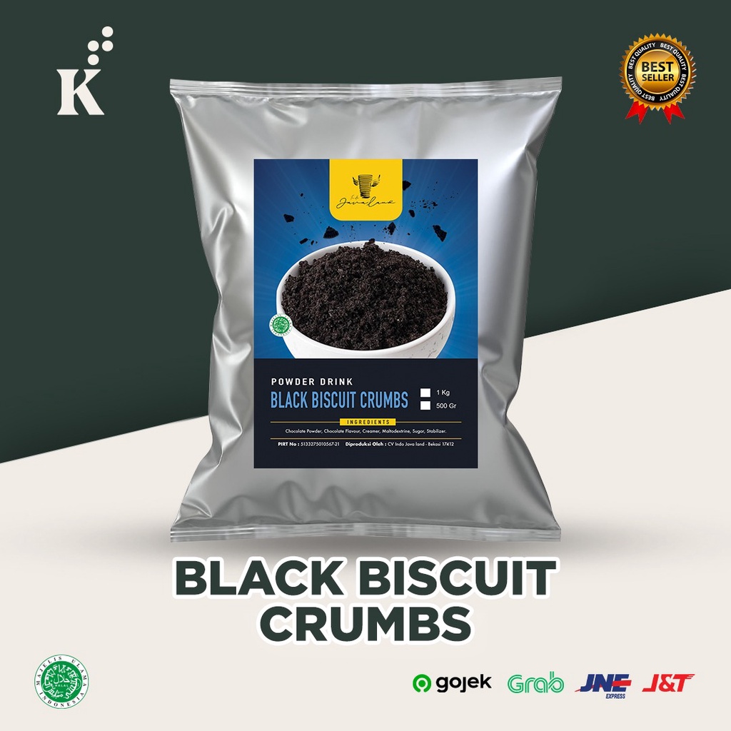 

Bubuk Topping Black Biscuit Crumbs Javaland 1 kg