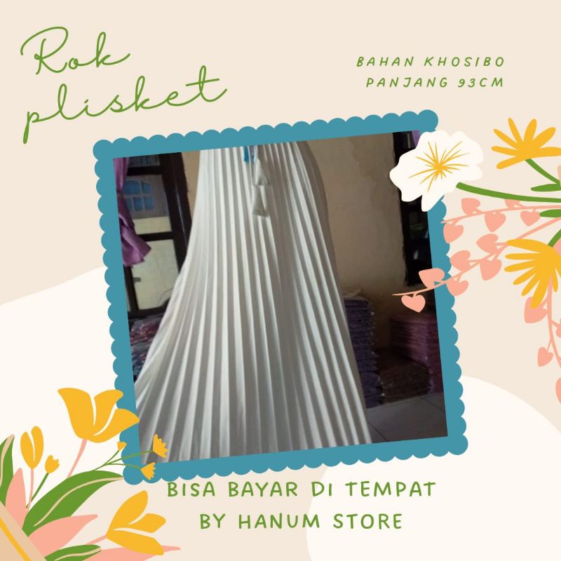 rok plisket rample besar Prada warna putih tulang