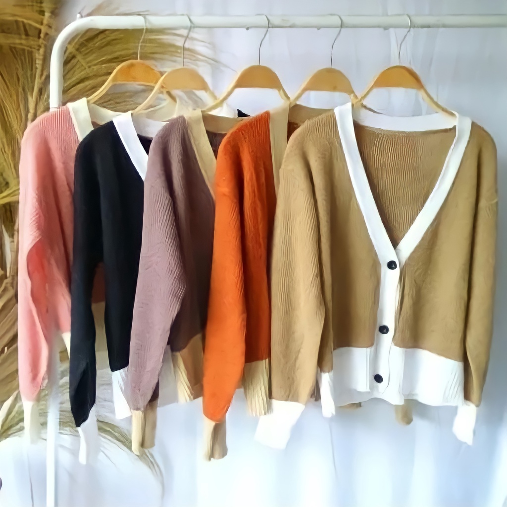 Jaket CARDY RAJUT Naila Crop Button Cardigan Sweater HALUS TEBAL Oversize Cardygan Korean Style Impo