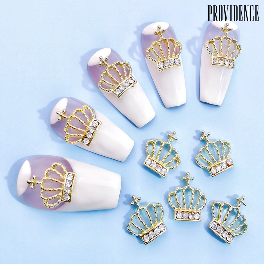 Providence 10pcs / Kantong Berlian Imitasi 3d Aneka Bentuk Bahan Alloy Untuk Dekorasi Nail Art / Manicure Diy