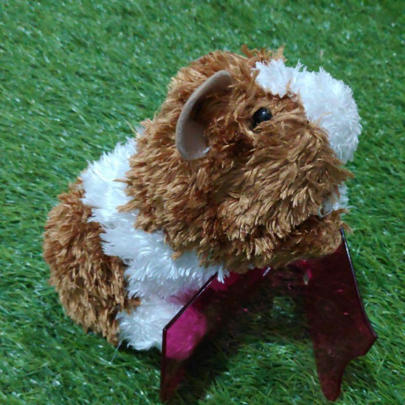 Boneka original Douglas  Hamster belang putih coklat - hadiah ulang tahun