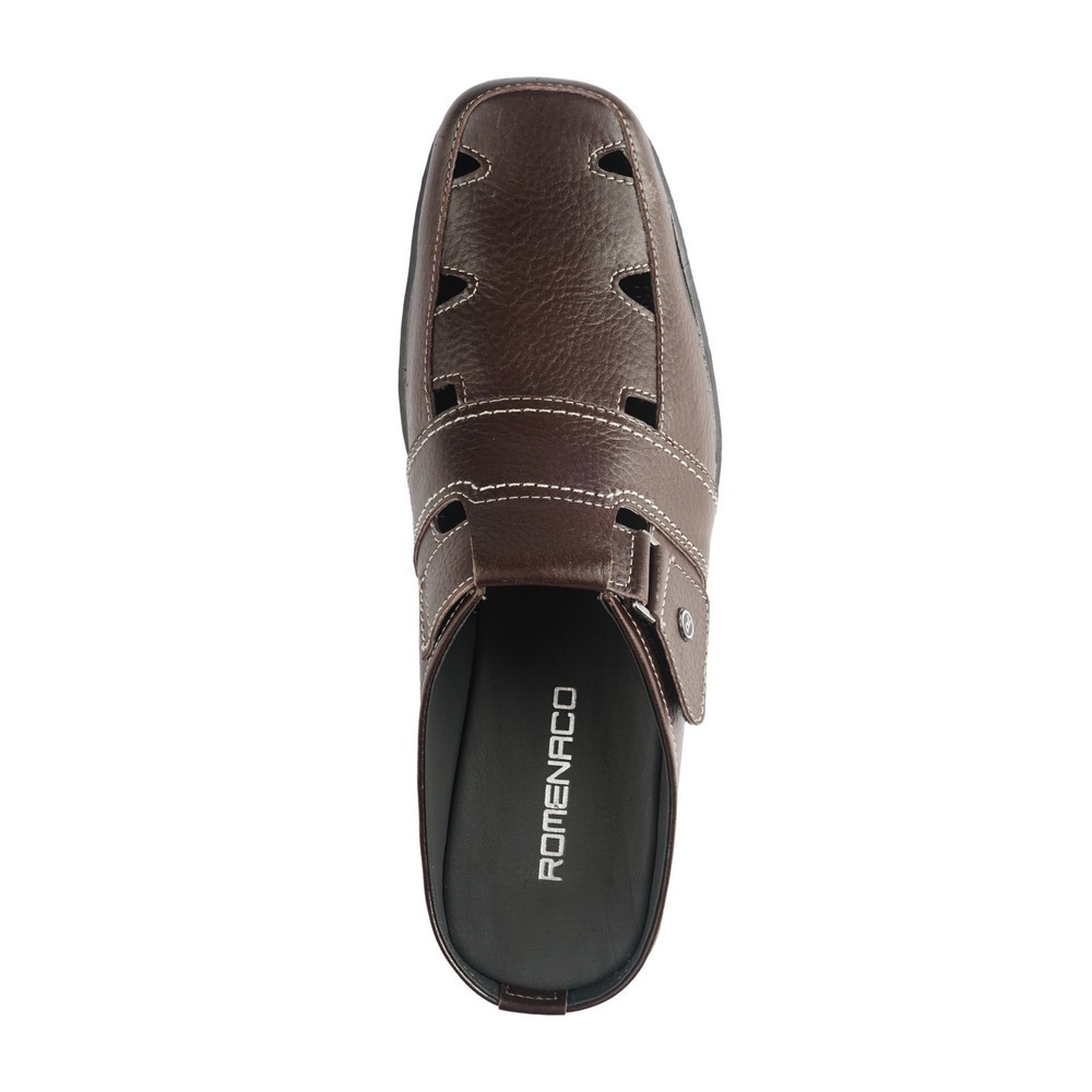 Sandal Pria Kulit Asli Romenaco R36|37 Warna Coklat