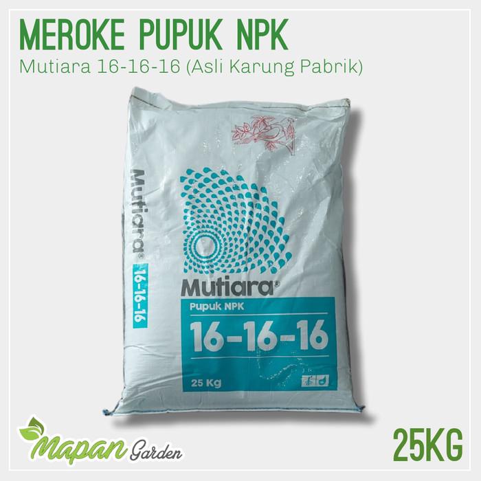 Pupuk NPK Mutiara 16 16 16 Meroke 25 Kg 1 Sak Karung