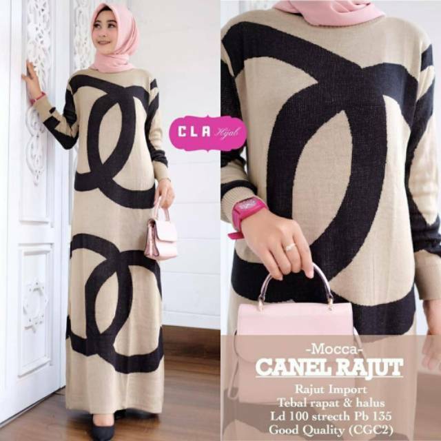 Canel Rajut Maxy, GAMIS RAJUT WANITA SUPER CANTIK BAHAN RAJUT IMPORT LD 10O-120 fit XXL TERMURAH TERLARIS OOTD