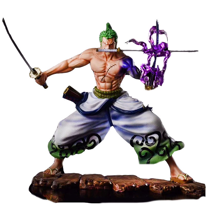 Mainan Action Figure Anime One Piece Roronoa Zoro Fighting Ver 20cm Bahan PVC Untuk Hadiah Anak