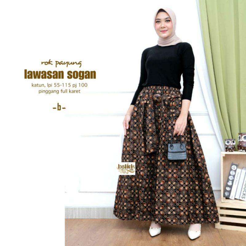 ROK PAYUNG LAWASAN SOGAN BAWAHAN WANITA JUMBO MURAH CANTIK