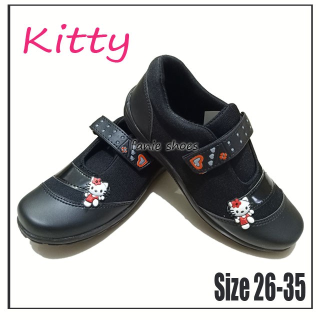 Viola Kitty 26-35 Sepatu Sekolah Hitam Anak Perempuan / Sepatu Hitam Kitty / Sepatu Flat Shoes Anak