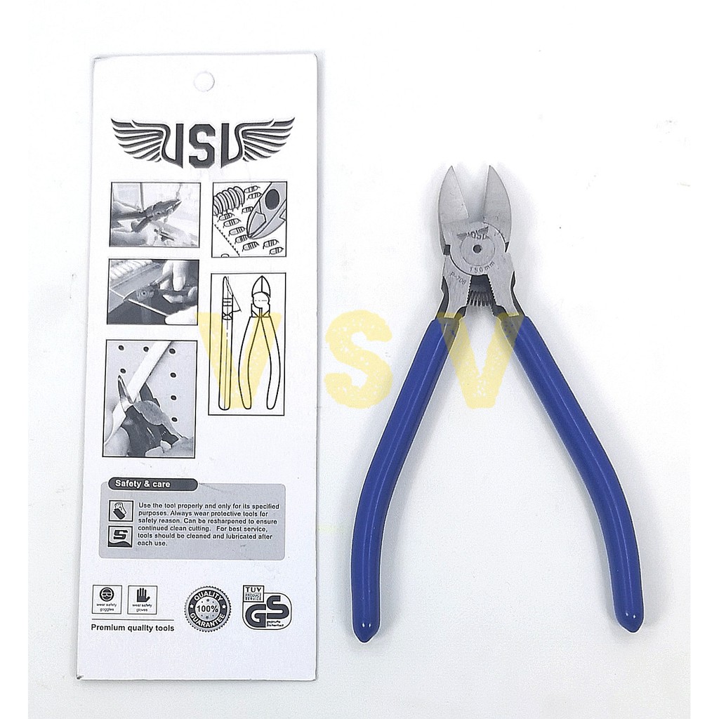 VSV PLASTIC cutting plier 6&quot; / tang potong 6&quot; / side cutting plier