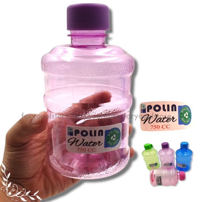 Botol Minum GaloBotol Air Minum Plastik BPA FREE - Botol Minum Bentuk Galon Warna/Botol Minum Unik/ Water Bottle/ My Bottle Galon Air Mini 750ml Water Bucket