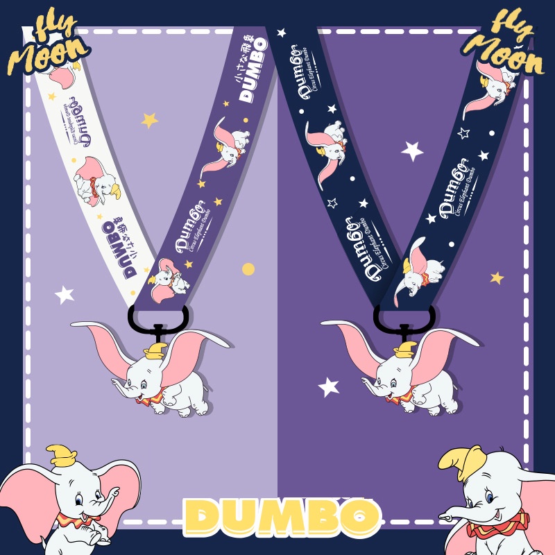 Dumbo ponsel lanyard panjang tali leher wanita ponsel pesona pendek pergelangan tangan tali gantung