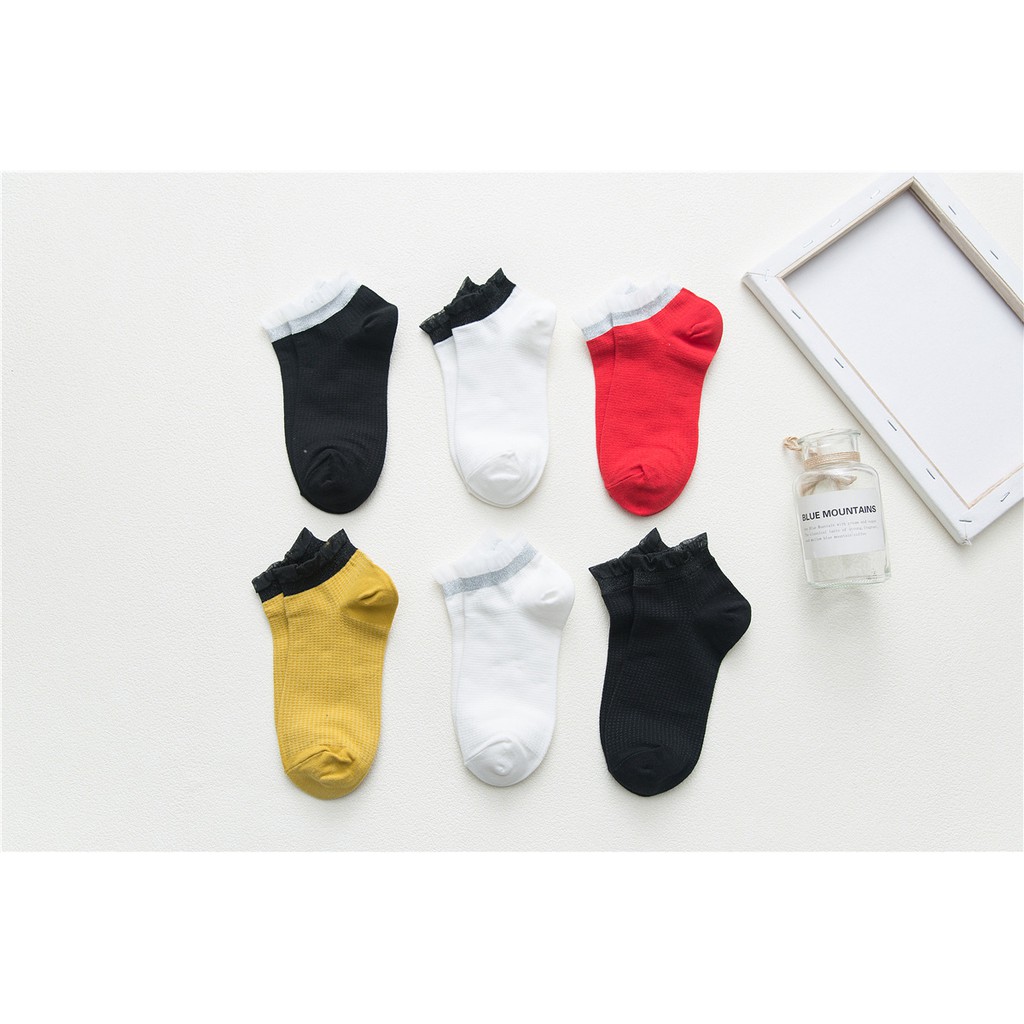 KK-39 kaos kaki renda summer japan jepang korea cotton katun mori socks lolita