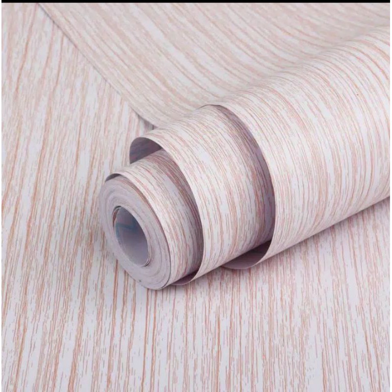 wallpaper sticker motif kayu muda serat