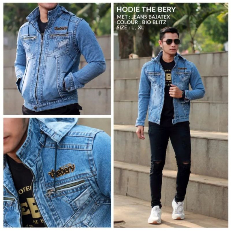 Jaket jeans denim original/jaket jeans hoodie levis/jaket pria