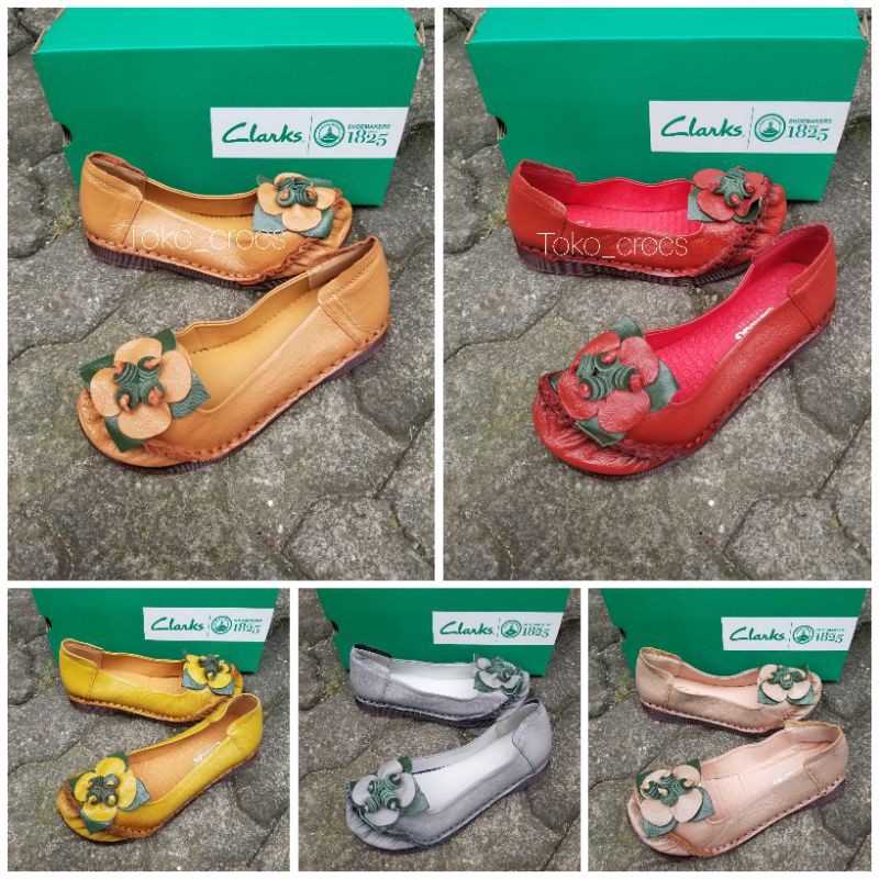 Clarks flat flower 1830 / SEPATU CLARKS Wanita