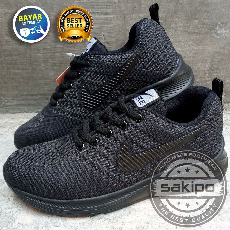 PROMO ANAK SEKOLAH !! SEPATU SEKOLAH HITAM POLOS SD SMP SMA SMK KULIAH / SEPATU KERJA JOGGING HITAM PRIA WANITA / SEPATU OLAHRAGA SENAM AEROBIK / SEPATU JOGING LARI RINGAN DIPAKAI / SAKIPO