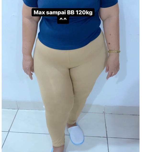 Legging Jumbo Oversize Polos Khusus Hitam Woman / Legging Oversize Jumbo Hitam