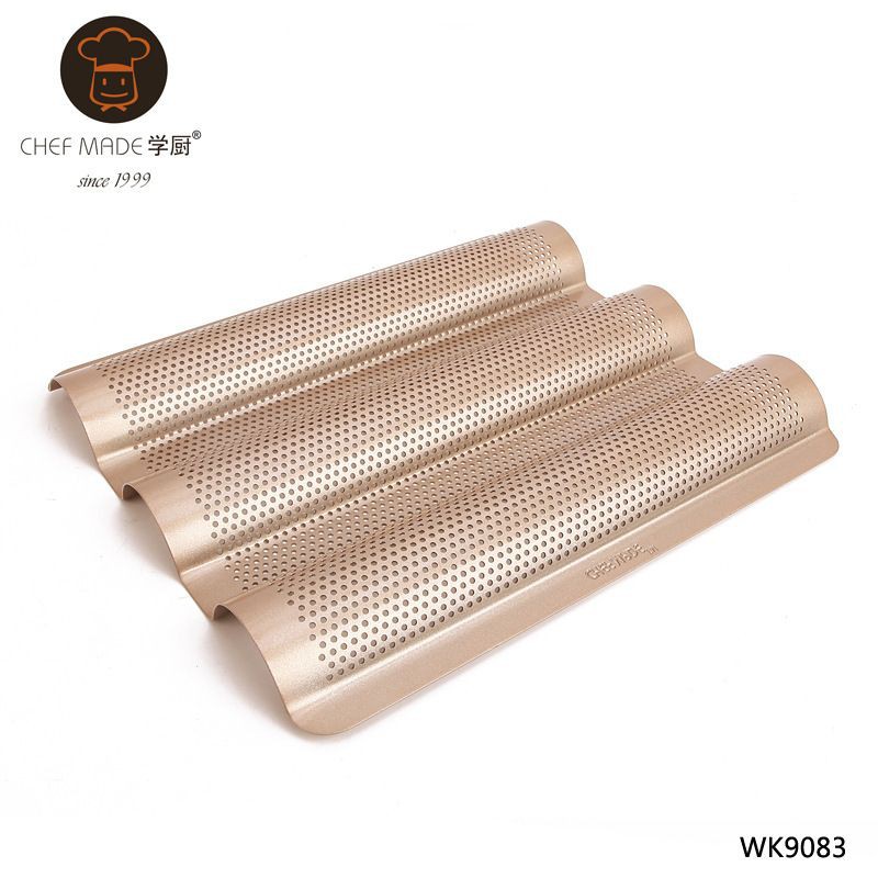 chefmade small baguette tray bake pan / loyang roti baguette