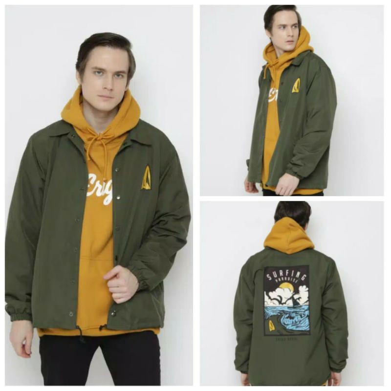 ERIGO | JAKET PRIA | ERIGO COACH TASLAN | WARNA HIJAU TUA