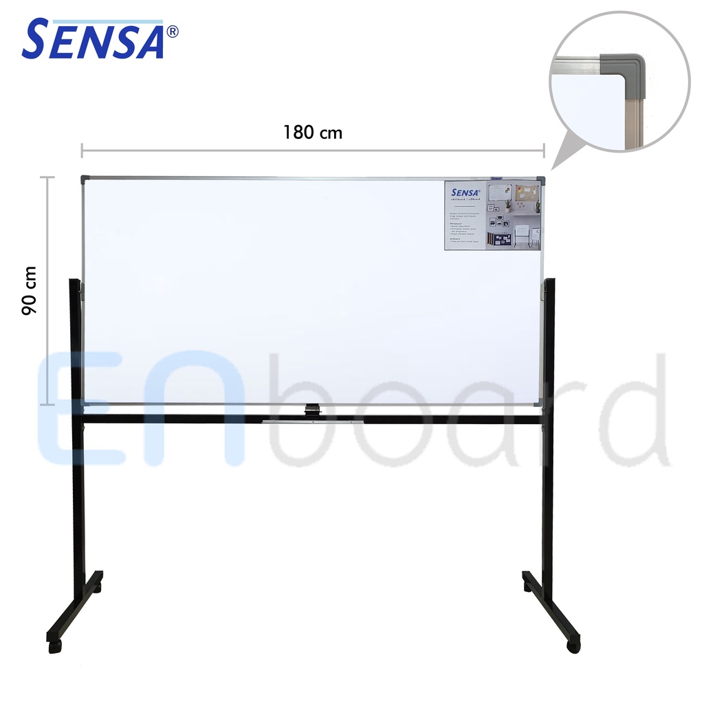 

Promo Papan Tulis Whiteboard / White Board Standing Magnet Double Face Sensa 90 x 180 cm