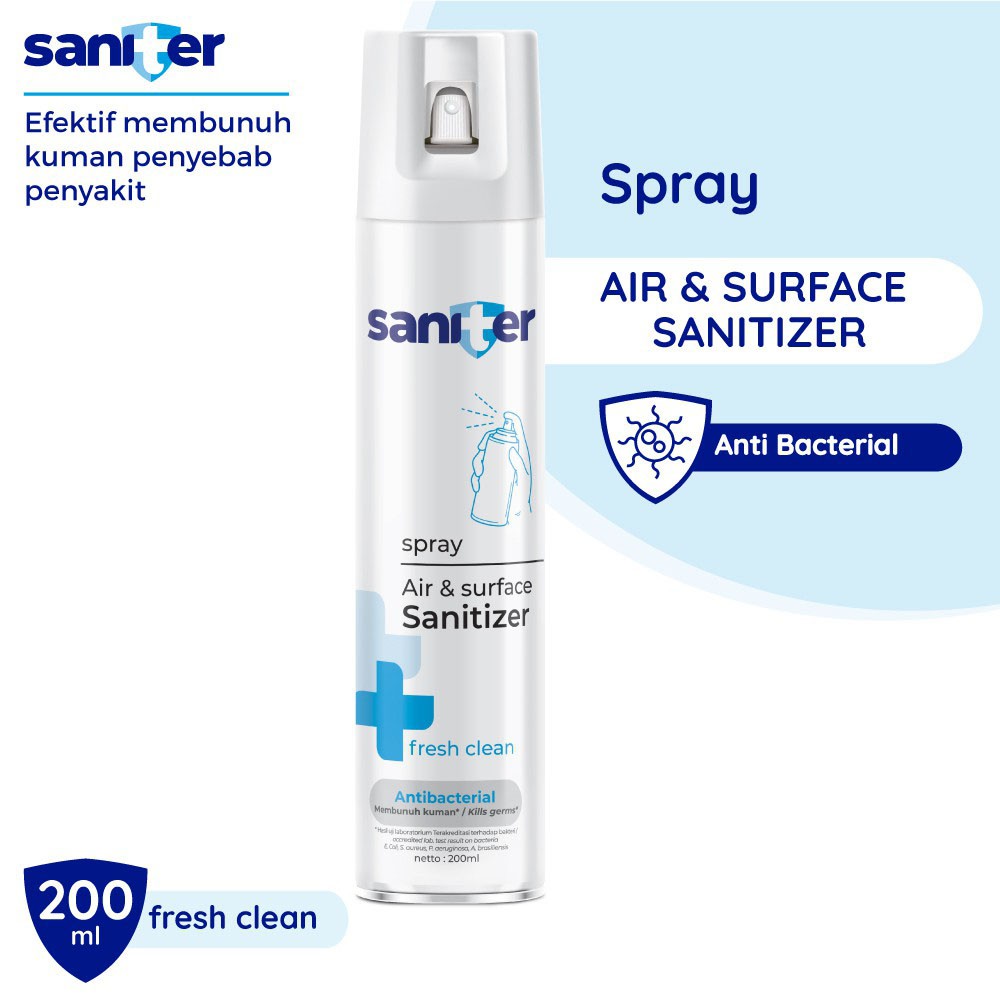 Air Sanitizer Saniter 200ml / Disinfectant Spray / Antibacterial / Disinfectant Spray Murah