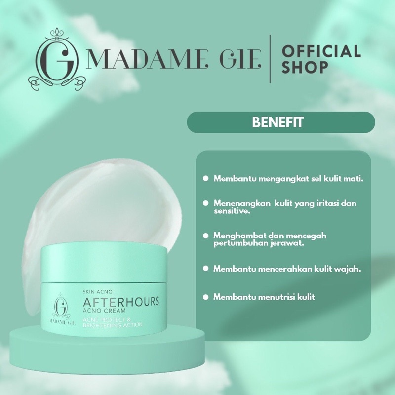 LIZBEAUTY - Madame Gie Skin Acno Afterhours Cream 5% Niacinamide - Skincare