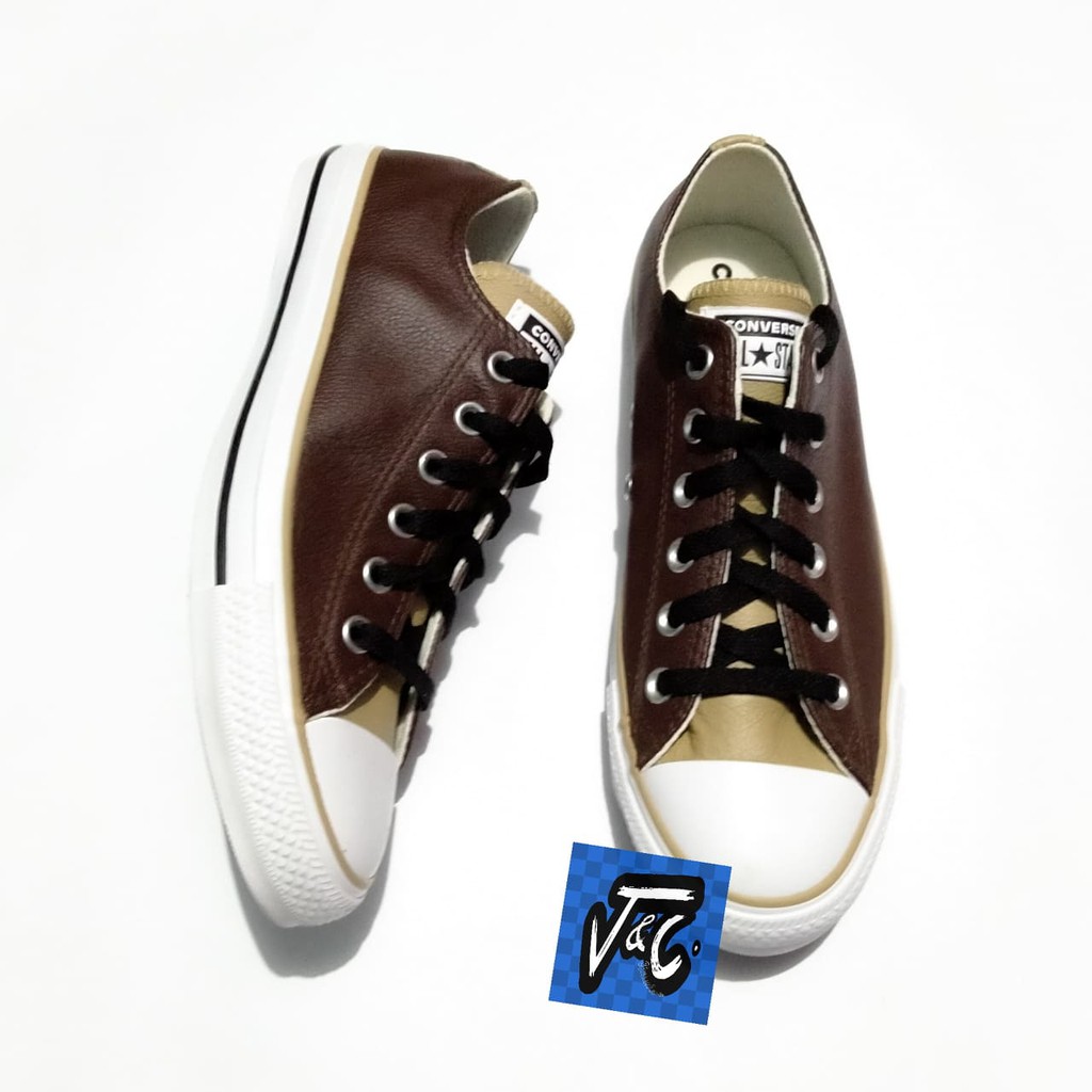 Sepatu Converse Chuck Taylor All Star Seasonal Color Leather Ox Dark Root Murah
