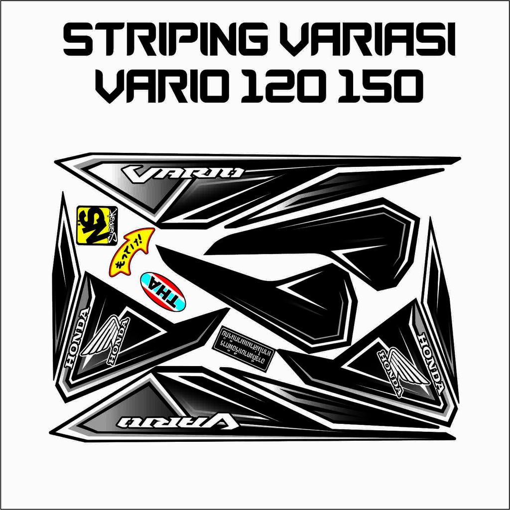 COD STRIPING VARIASI MOTOR VARIO 125 150 VARIASI STICKER MOTOR HONDA VARIO ABU VARIASI