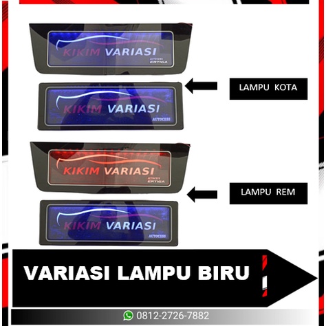 TEMPAT PLAT KHUSUS ERTIGA + LAMPU (BIRU &amp; PUTIH)