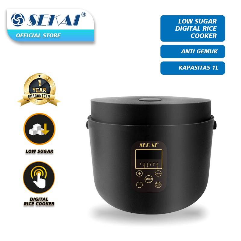 Rice Cooker Digital Low Sugar Low Carbo SEKAI / Penanak Nasi Magic Com Anti Gemuk 1.2 L / CMW 720 LS