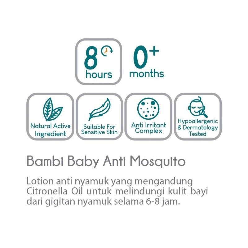 Bambi baby lotion anti nyamuk 50 gr/ lotion anti mosquito