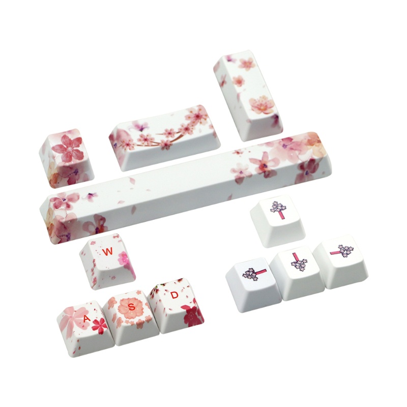 Keycap Keyboard Mekanikal 12 Tombol 6.25u Spacebar Pbt Motif Cherry / Girl