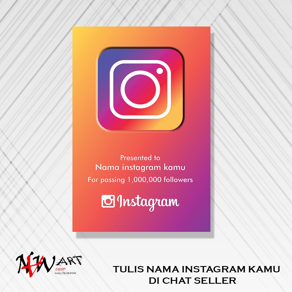 Hiasan dinding INSTAGRAM PLAY BUTTON pajangan ruangan tengah rumah dapur kamar wall decor